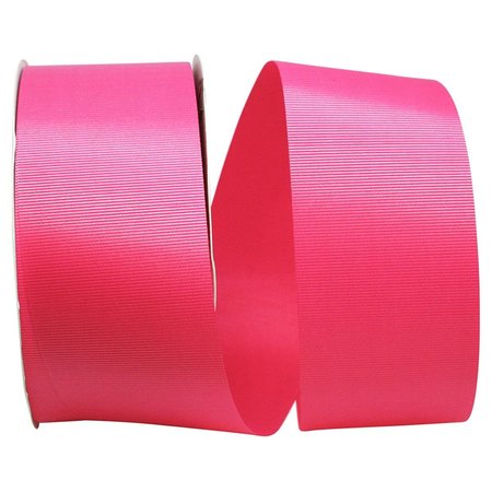 RELIANT RIBBON 20.25 in. 50 Yards Grosgrain Allure Ribbon, Shocking Pink 4600-175-16K